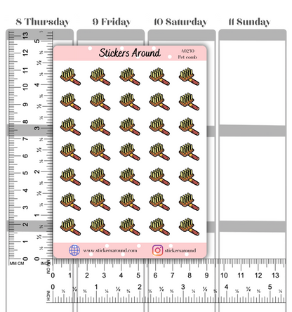 Pet Comb Icon Planner Stickers