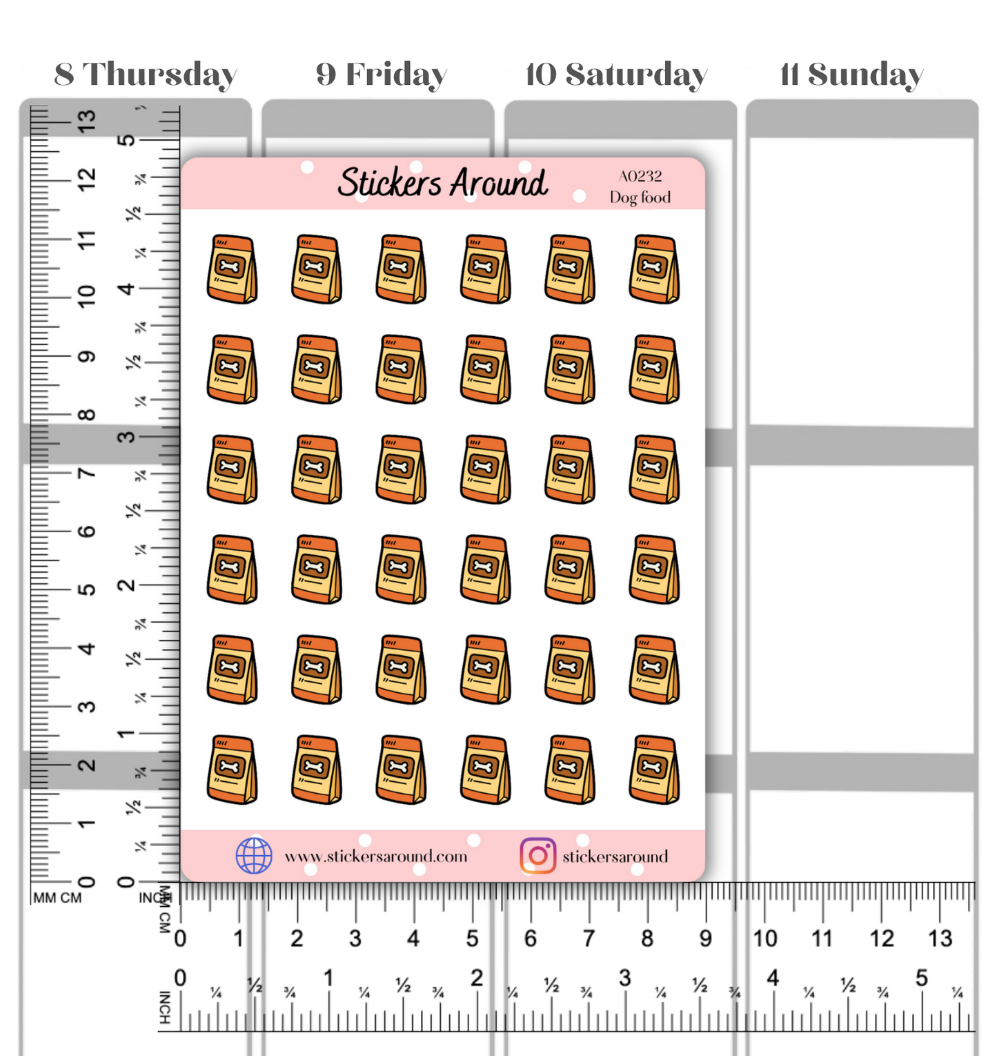 Dog Food Icon Planner Stickers