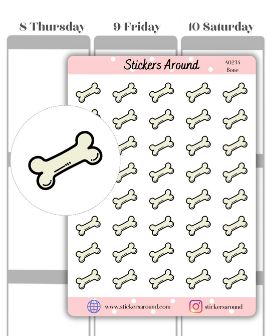 Dog Bone Icon Planner Stickers