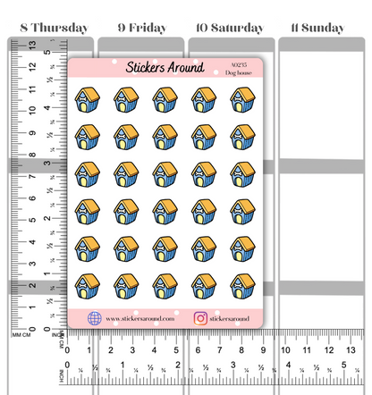 Dog House Icon Planner Stickers 