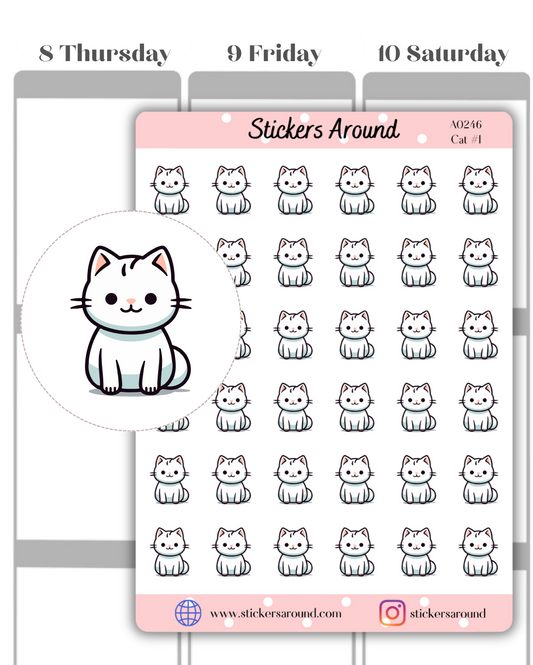 Cat Icon Planner Stickers 