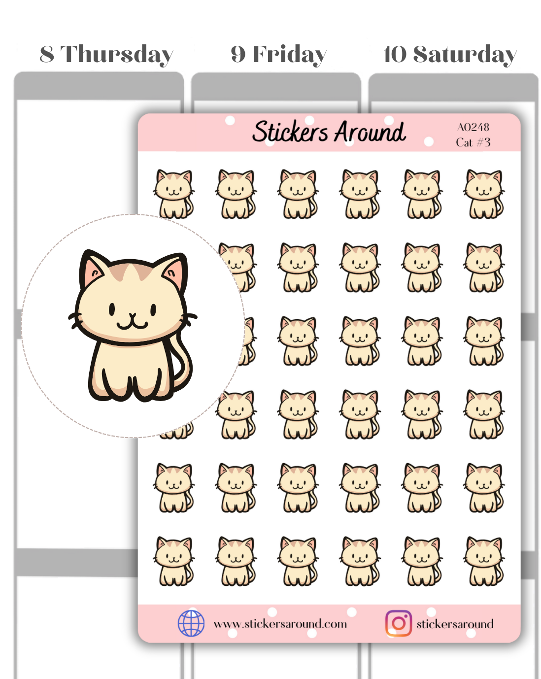 Cat Icon Planner Sticker