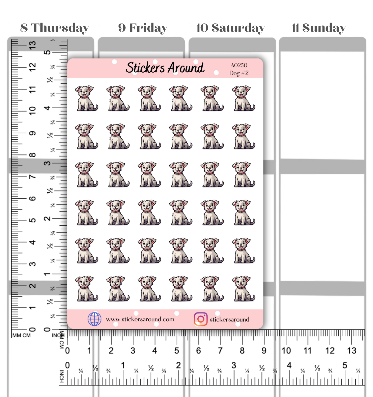 Dog Icon Planner Stickers 