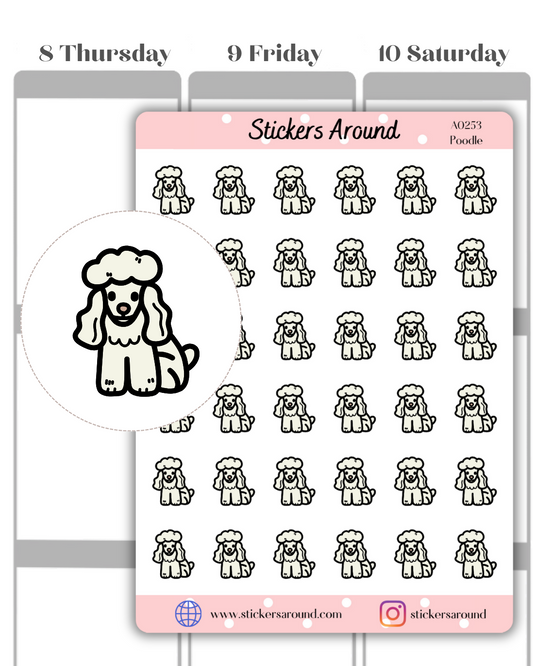 Poodle Icon Planner Stickers