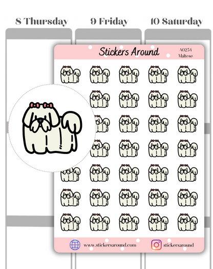 Maltese Icon Planner Stickers