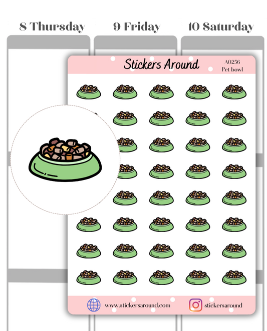 Pet Bowl Icon Planner Stickers