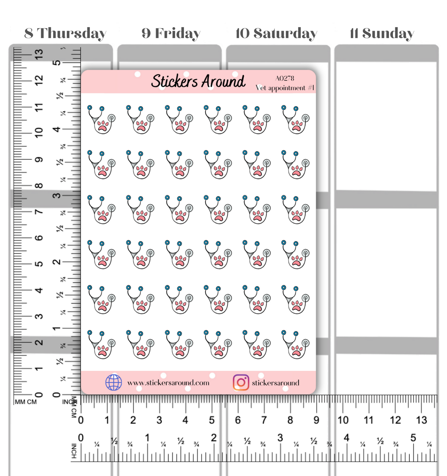 Vet Appointment Icon Planner Stickers