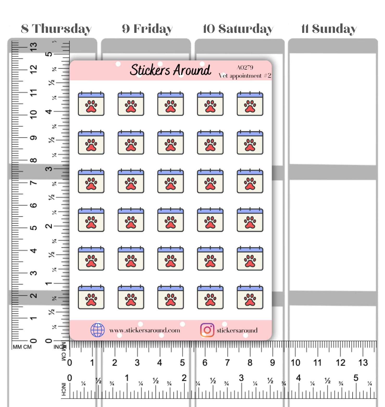 Vet Appointment Icon Planner Stickers