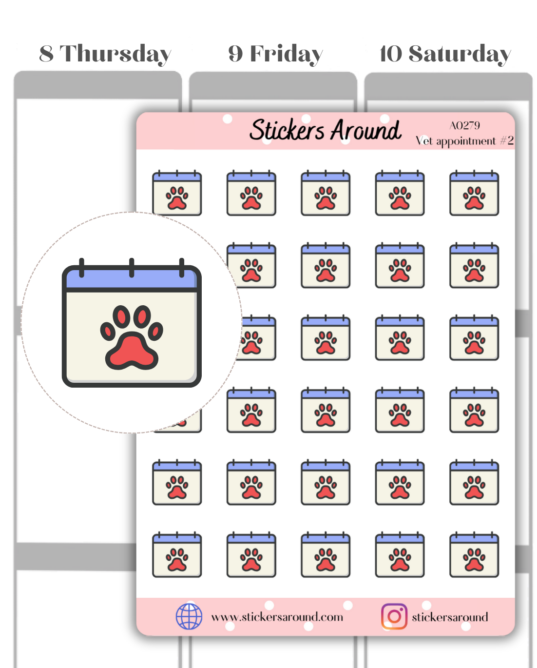 Vet Appointment Icon Planner Stickers