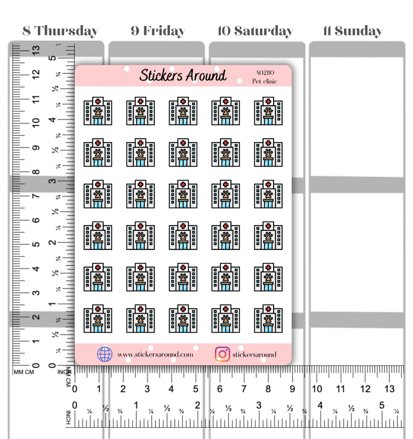 Pet Clinic Icon Planner Stickers