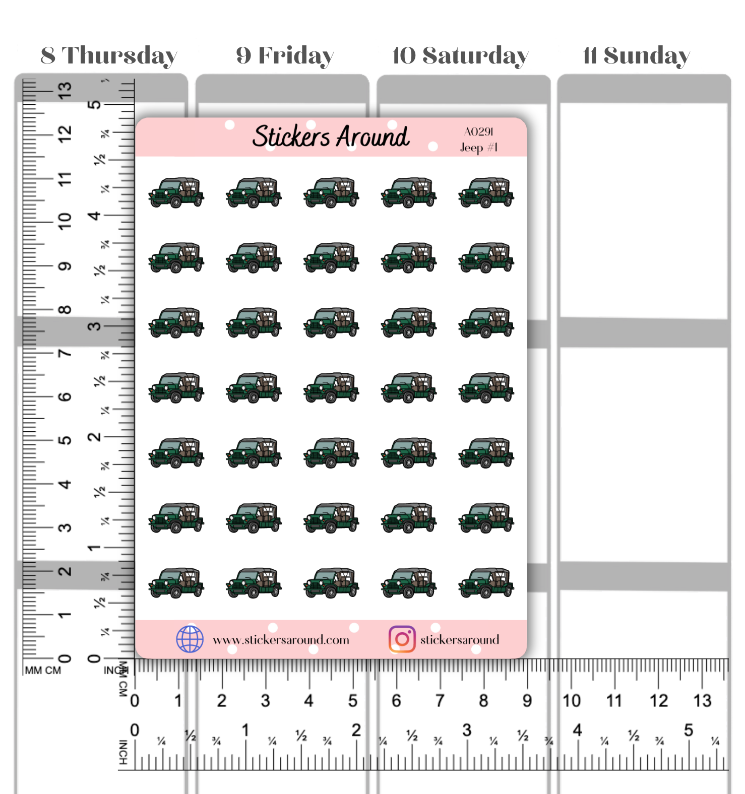 Jeep Icon Planner Stickers #1