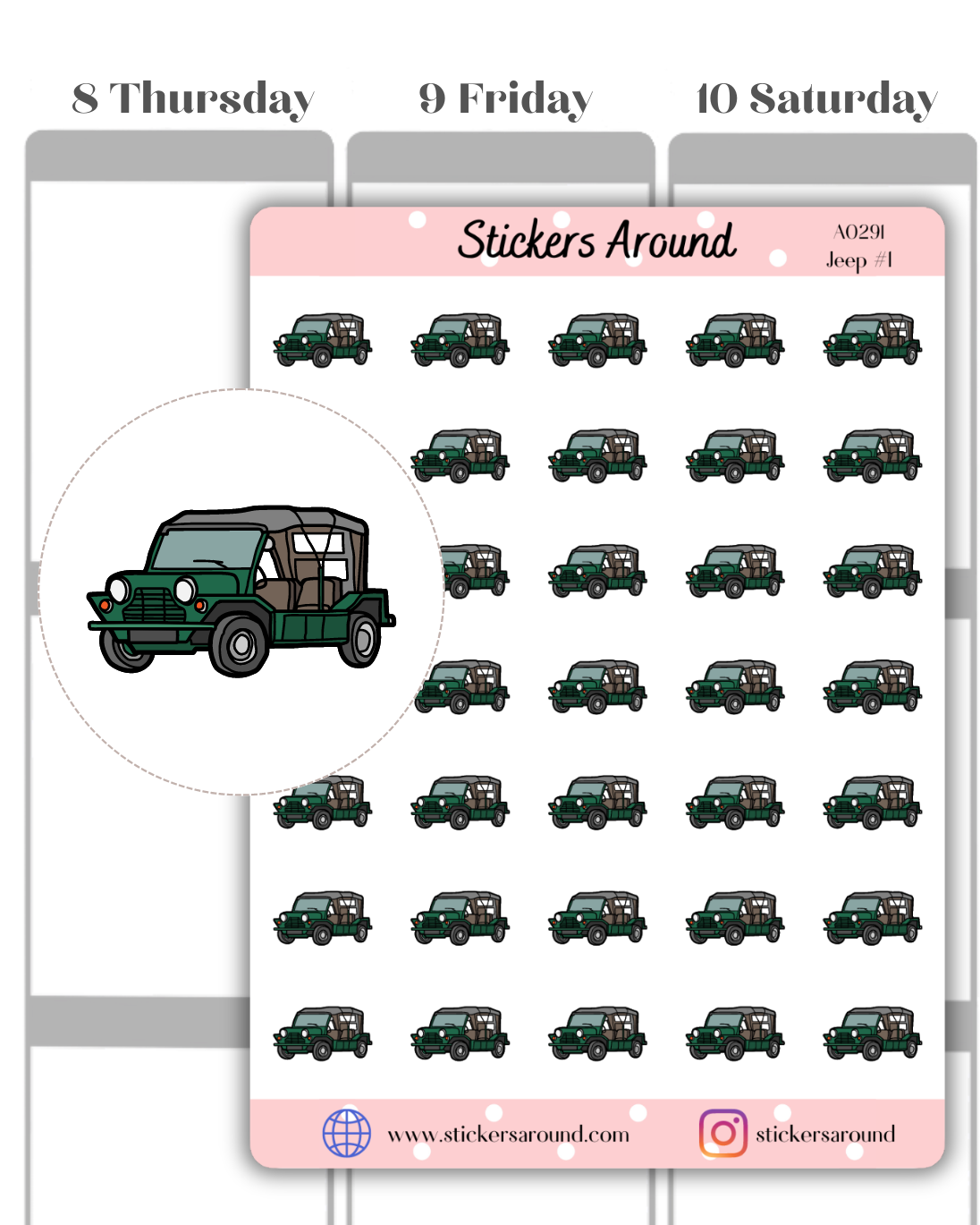 Jeep Icon Planner Stickers #1