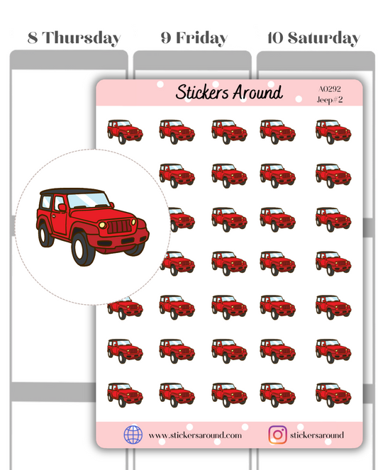 Jeep Icon Planner Stickers 