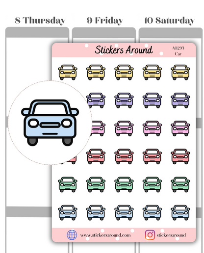 Car Icon Planner Stickers