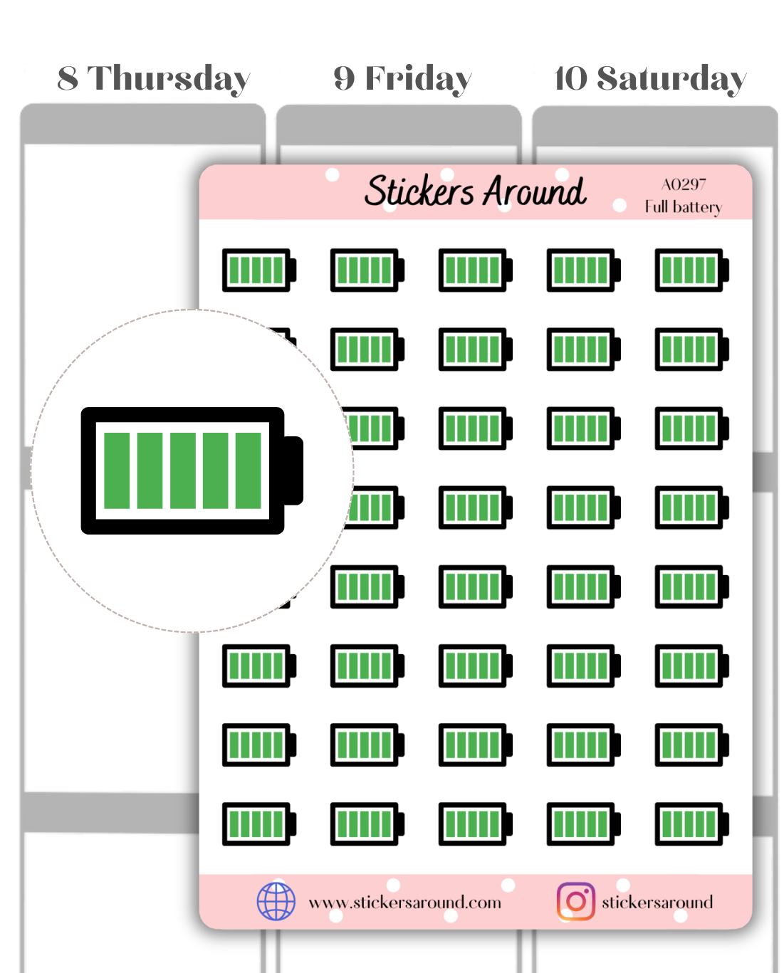 Full Energy Bar Icon Planner Sticker
