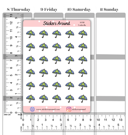 Umbrela Icon Planner Stickers 