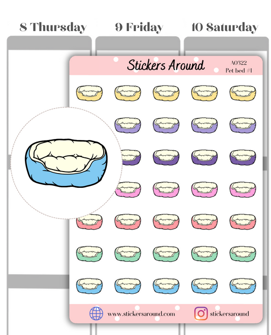 Bed Icon Planner Stickers
