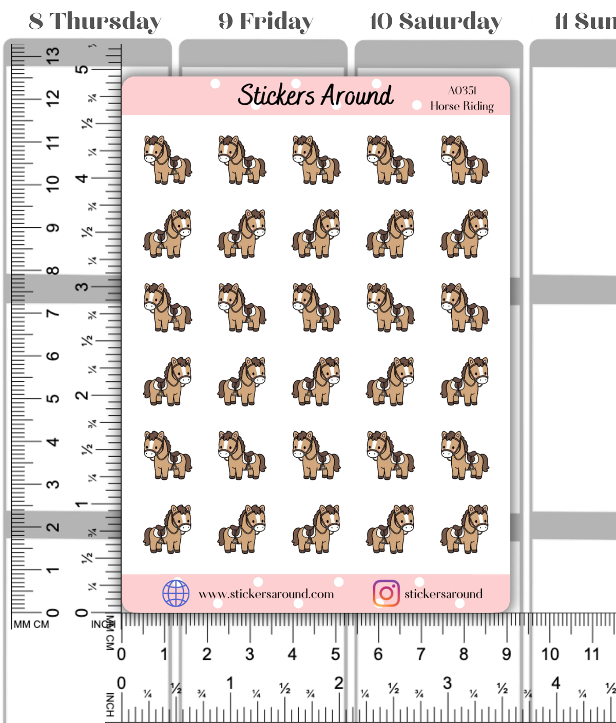Horse Riding Planner Stickers