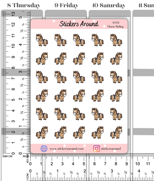 Horse Riding Planner Stickers