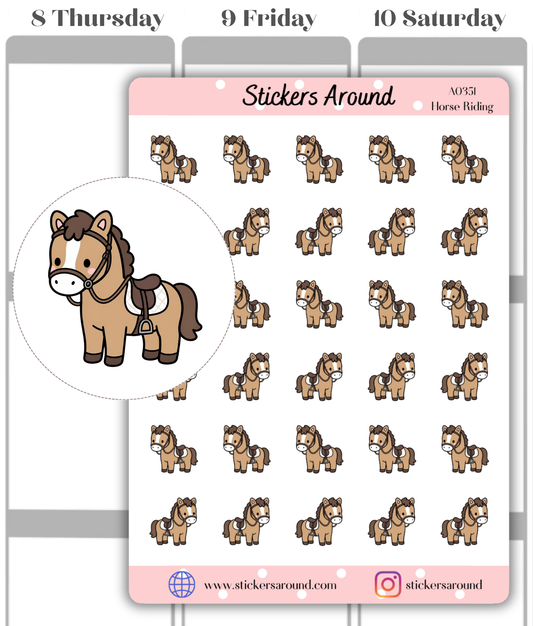 Horse Riding Planner Stickers