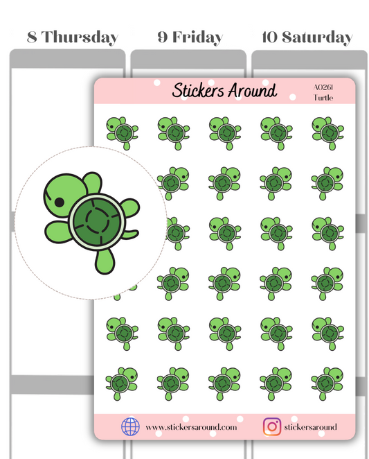 Turtle Icon Planner Stickers