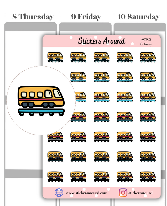 subway Icon Planner Stickers