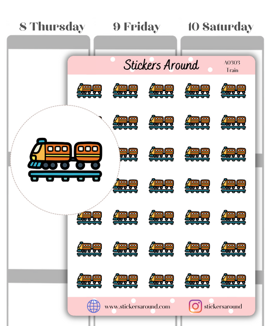 Train Icon Planner Stickers