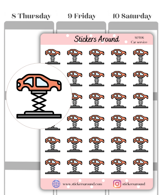 Car Service Icon Planner Stickers