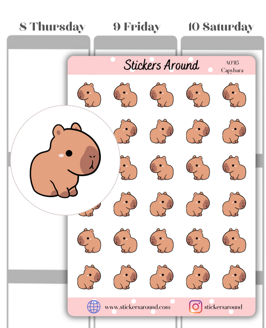 Capybara Icon Planner Stickers