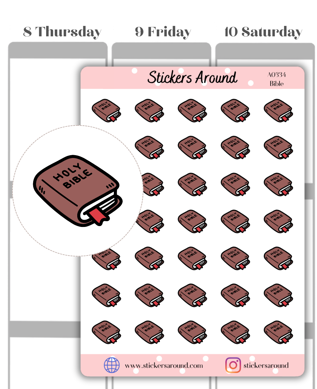 Bible Icon Planner Stickers