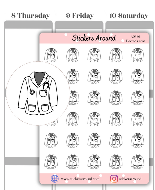 Doctor's Coat Icon Planner Stickers