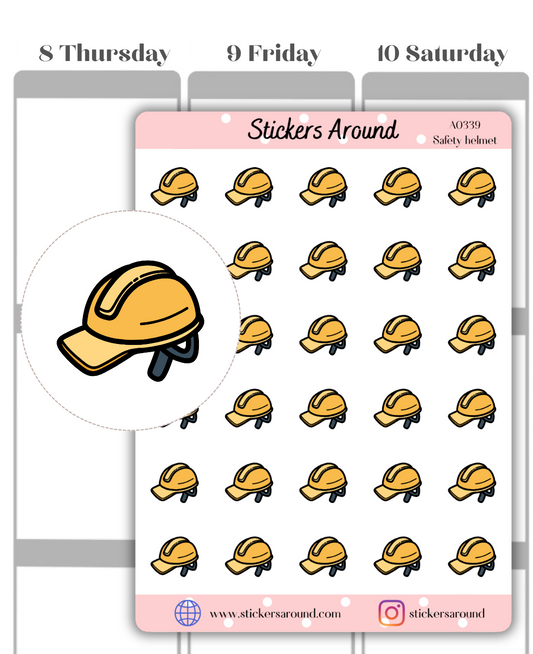 Safety Helmet Icon Planner Stickers