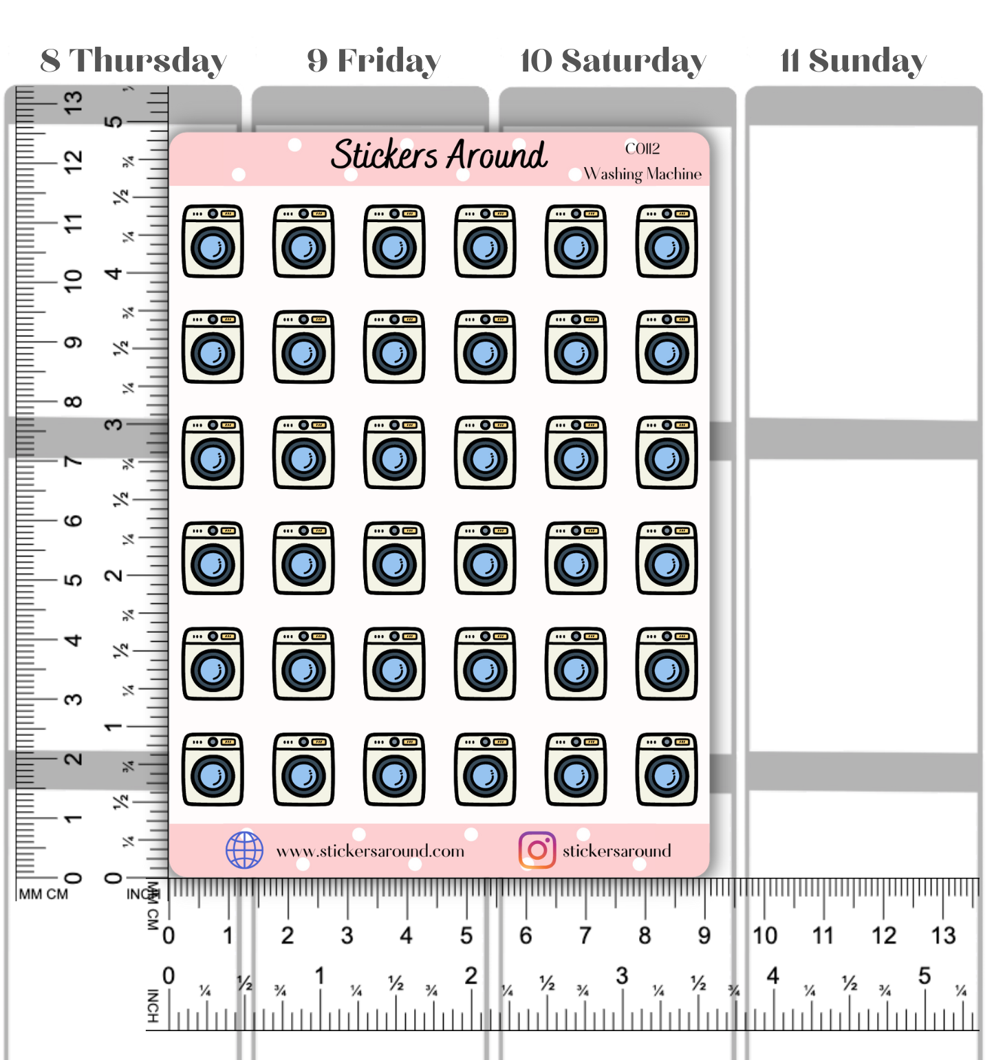 Washing Machine Icon Planner Sticker