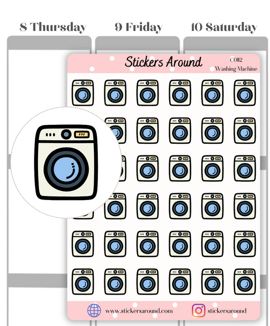 Washing Machine Icon Planner Sticker