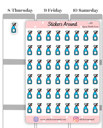 Cleaning Spray Bottle Icon Planner Sticker