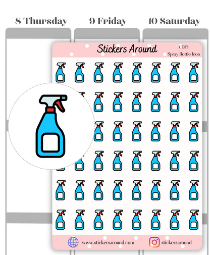 Cleaning Spray Bottle Icon Planner Sticker