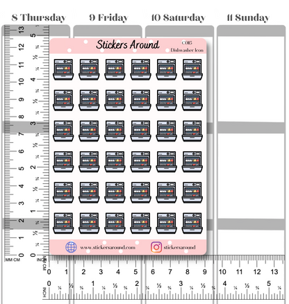 Dishwasher Icon Planner Sticker