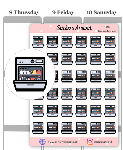 Dishwasher Icon Planner Sticker