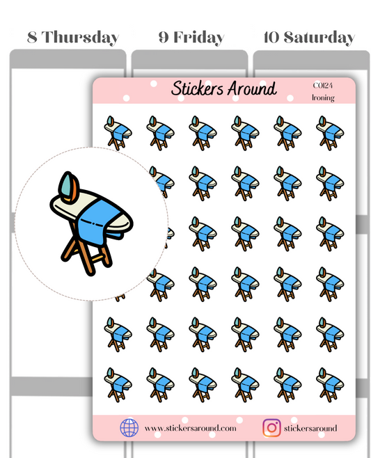 ironing icon planner sticker