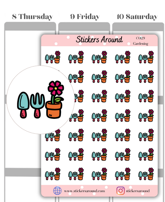 Gardening Icon Planner Sticker