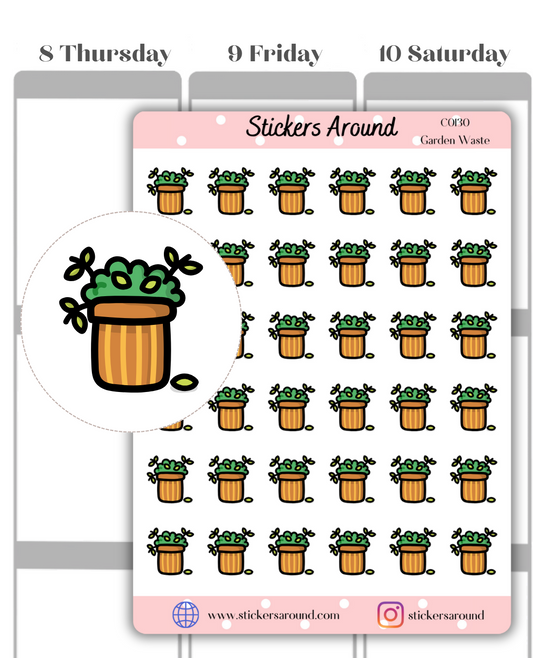 Garden Waste Icon Planner Sticker