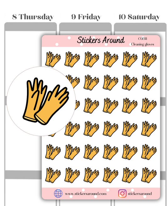 Cleaning Gloves Icon Planner Sticker