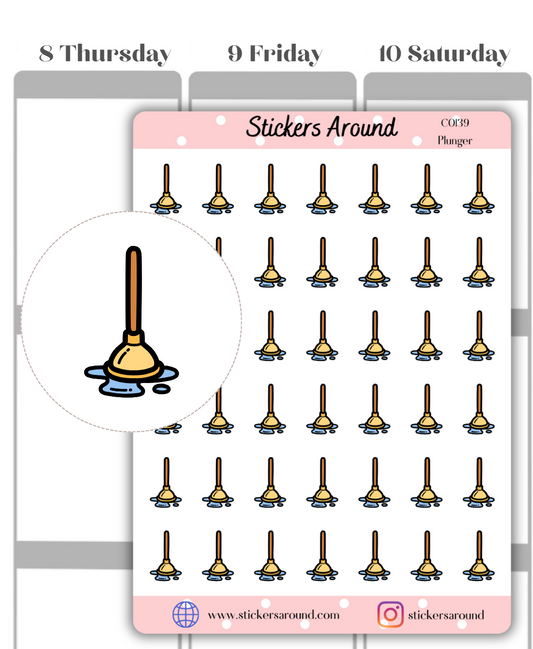 Plunger Icon Planner Sticker