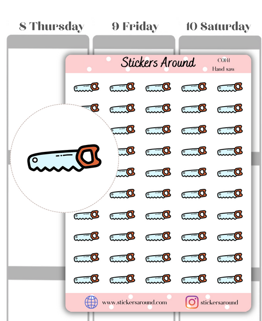 Hand Saw Icon Planner Sticker