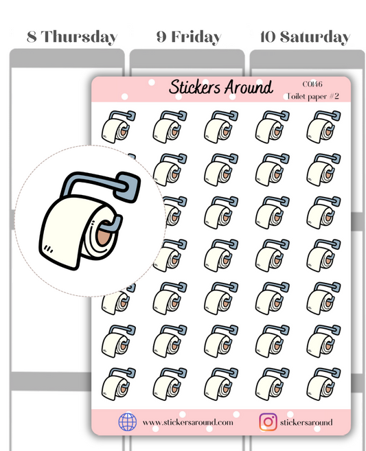 Toilet Paper Icon Planner Sticker #2