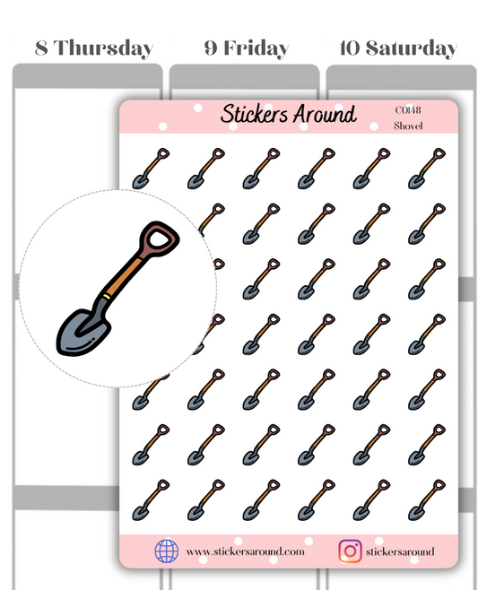 Shovel Icon Planner Sticker