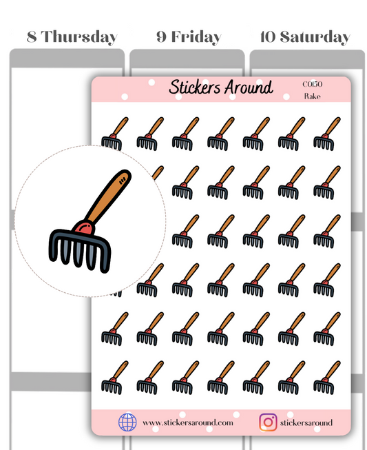 Rake Icon Planner Sticker