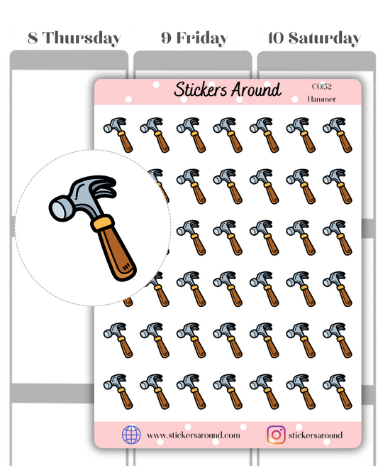 Hammer Icon Planner Sticker