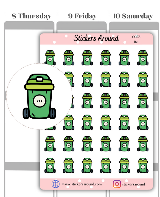 Bin/Trash Icon Planner Sticker