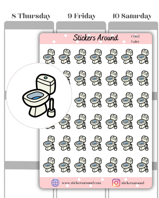 Toilet Icon Planner Sticker